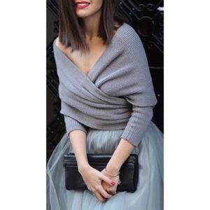 Grey Wrap sweater